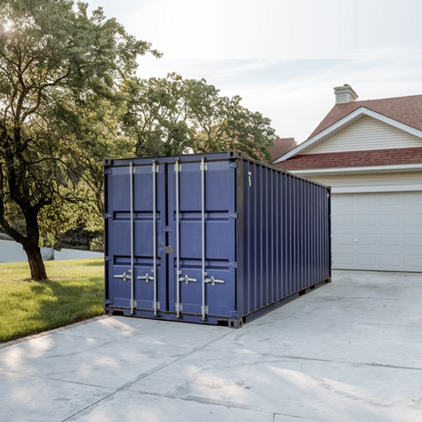 we can typically deliver residential storage containers to your residence within a few days of placing an order